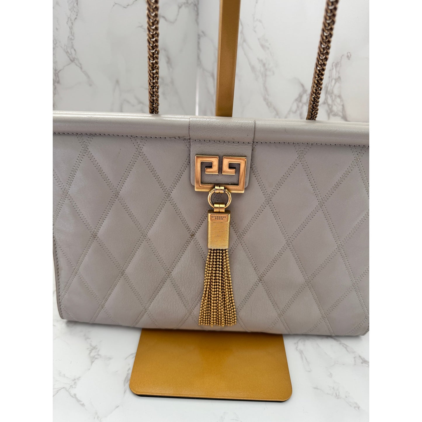 Givenchy Gem Quilted Tassel Clutch/Crossbody
