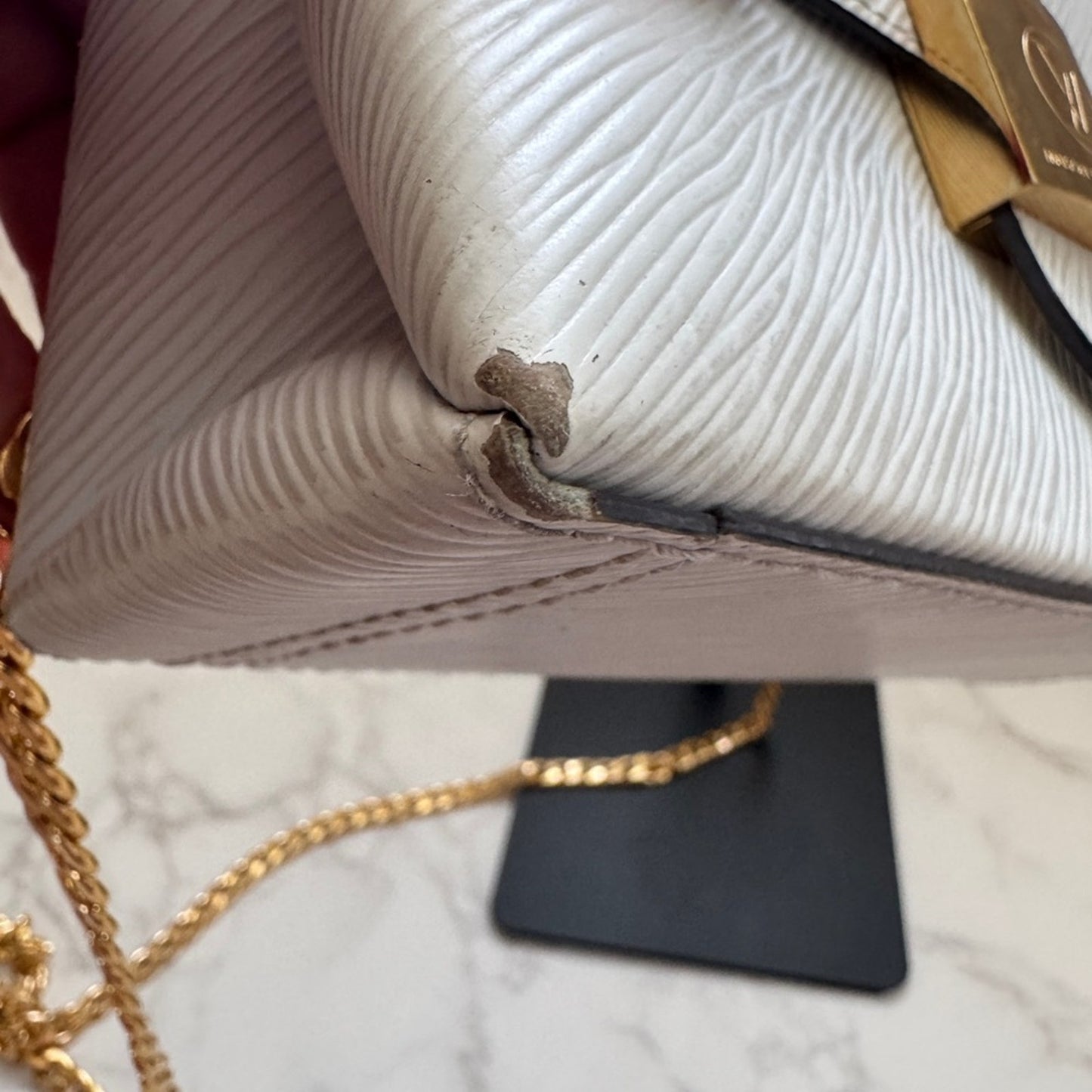 Authentic Louis Vuitton Locky BB in Blanc Epi Leather