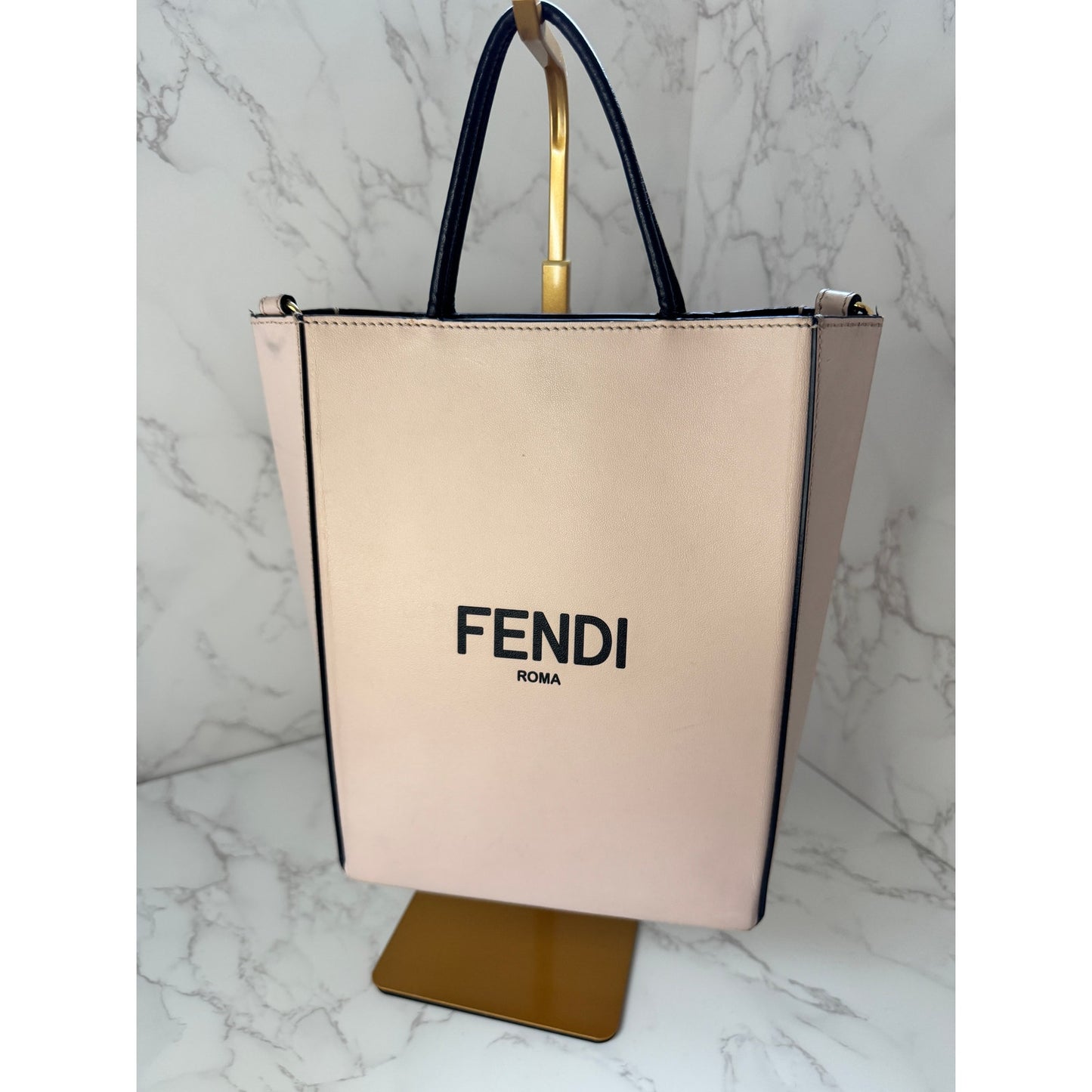 Fendi Roma Shopping Bag in Light Beige/Pinkish Color