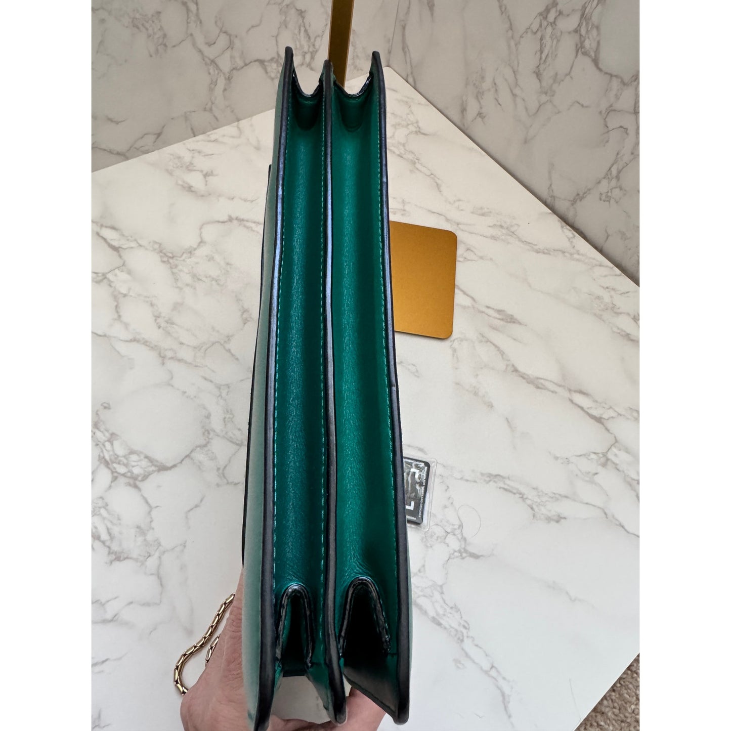 Bvlgari Serpenti Forever Bag in Green Teal with Purple Interior