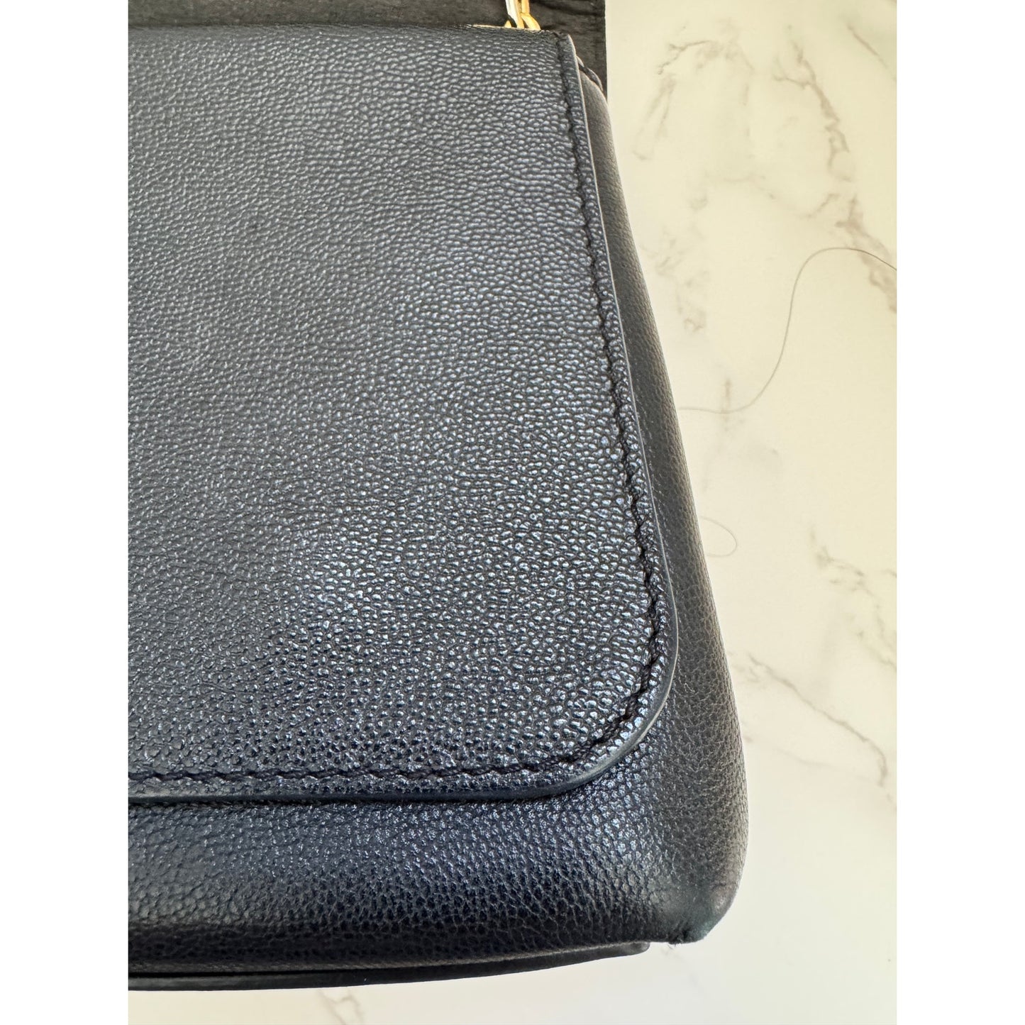 LV Monogram Cuir Plume Ecume Very Chain Bag in black