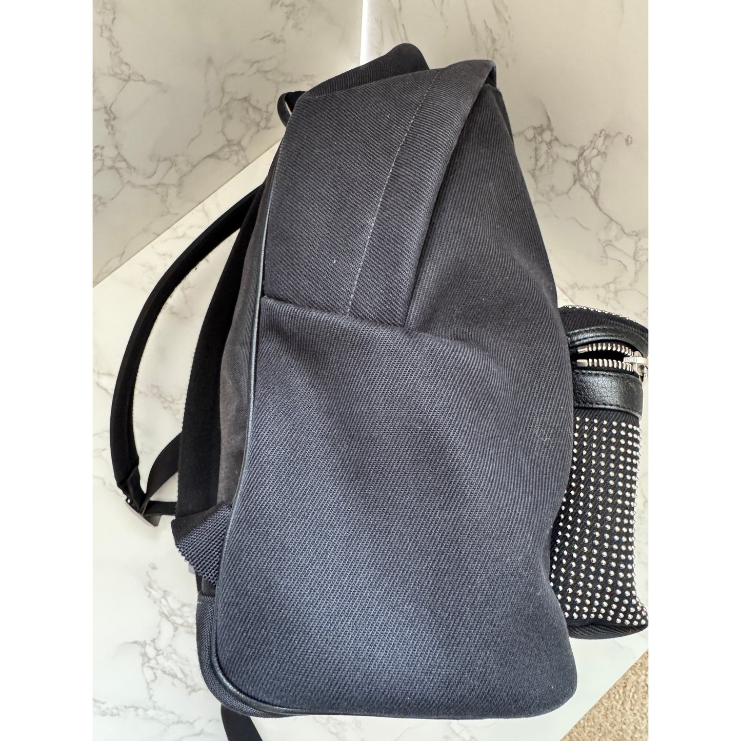 Saint Laurent Canvas City Studded Backpack