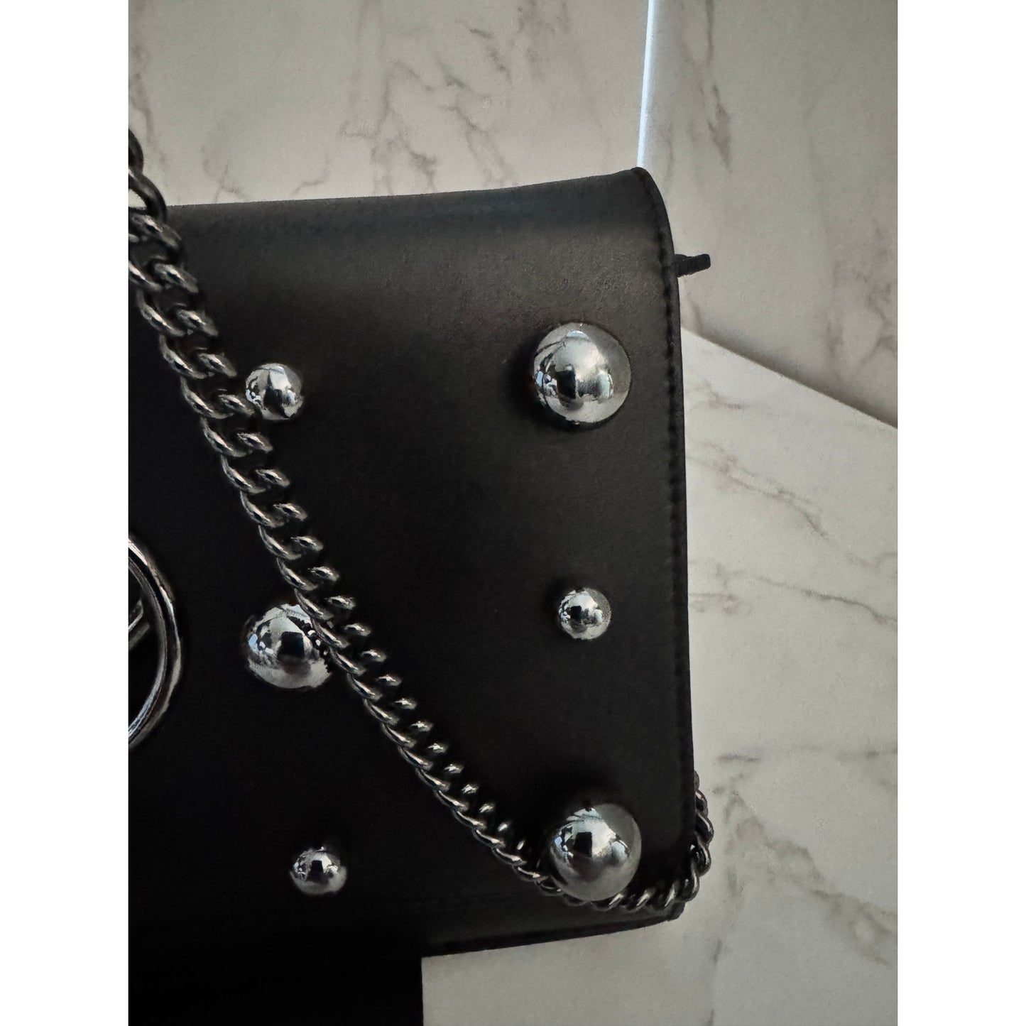 Fendi F Logo Liberty Pearl Wallet on Chain