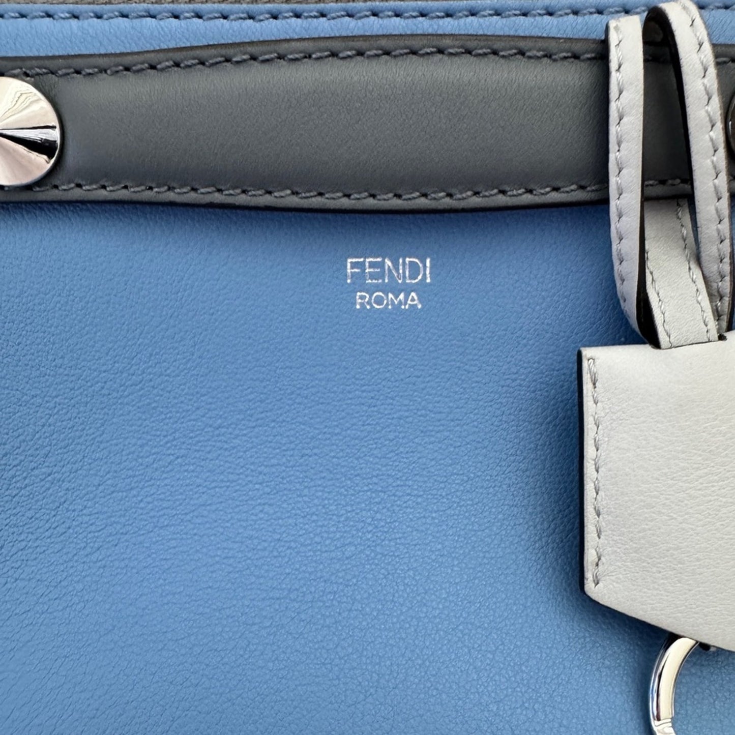 Fendi By The Way Crossbody in Blue Calfskin Leather