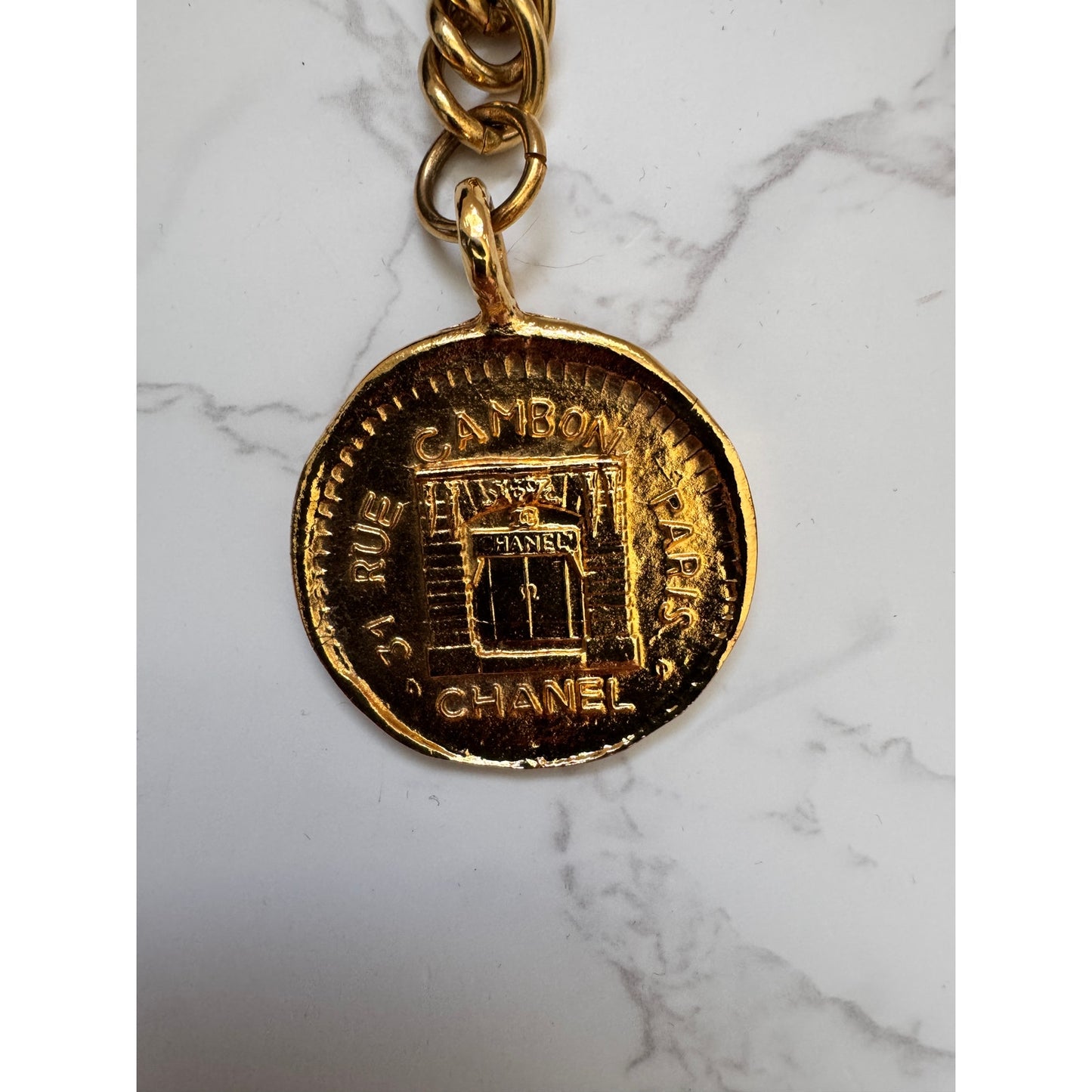 Chanel 31 Rue Cambon Paris Round Charm Chain Bracelet