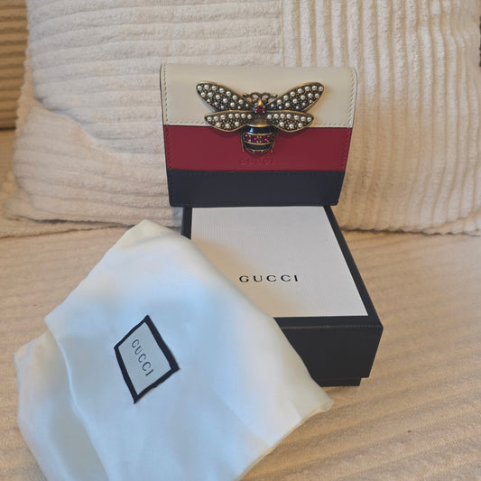 Gucci Queen Margaret Leather Card Case Wallet - NWT