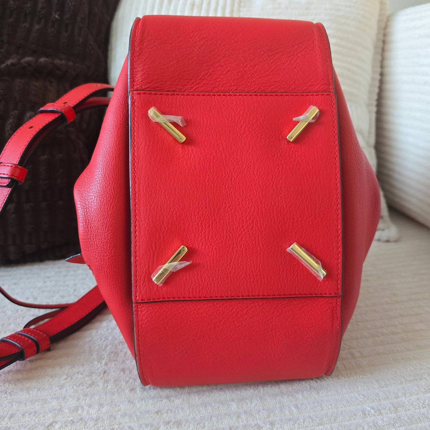 LOEWE Small Hammock Bag Scarlet Red Grained Leather Crossbody Tote