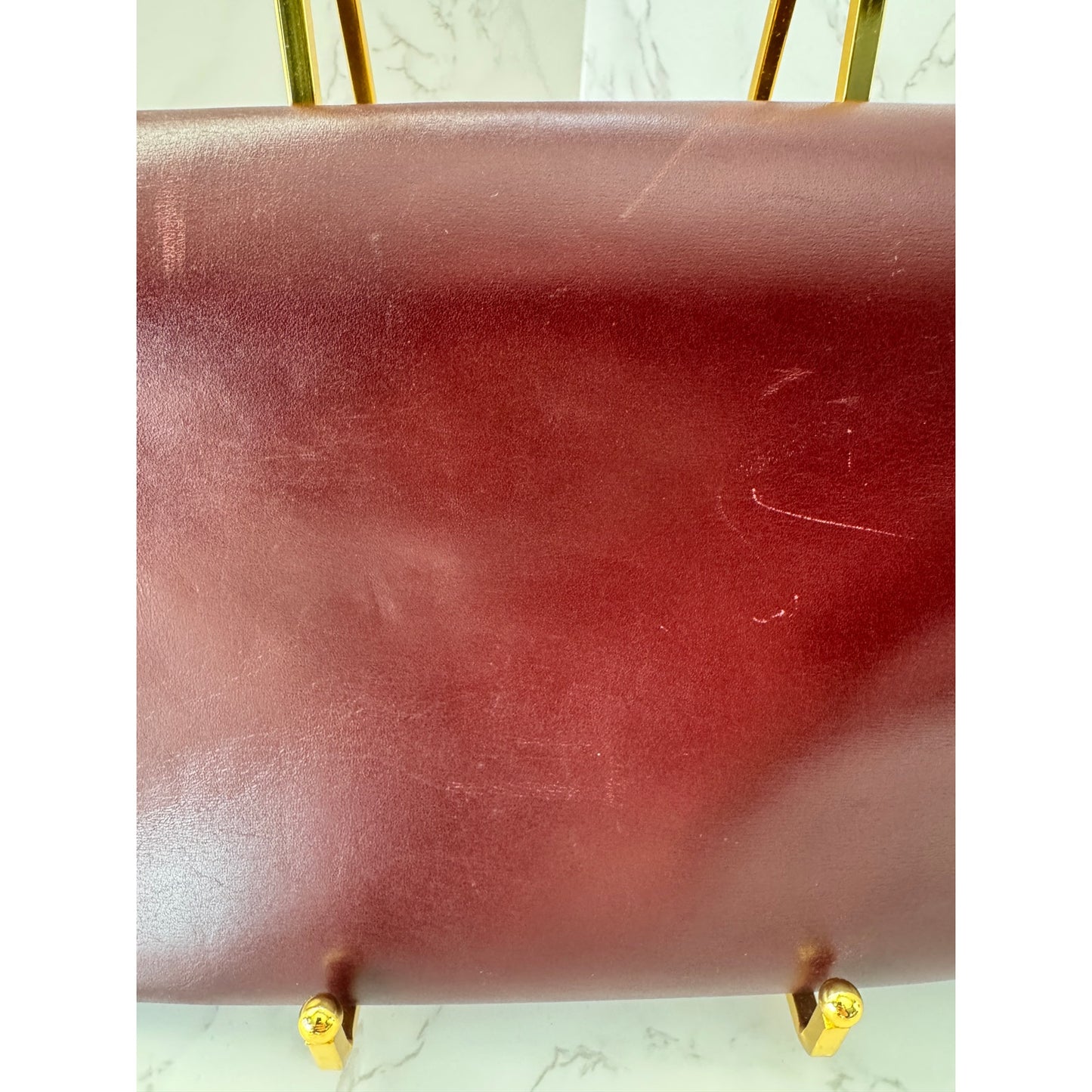 Gucci Rajah Burgundy Leather Clutch