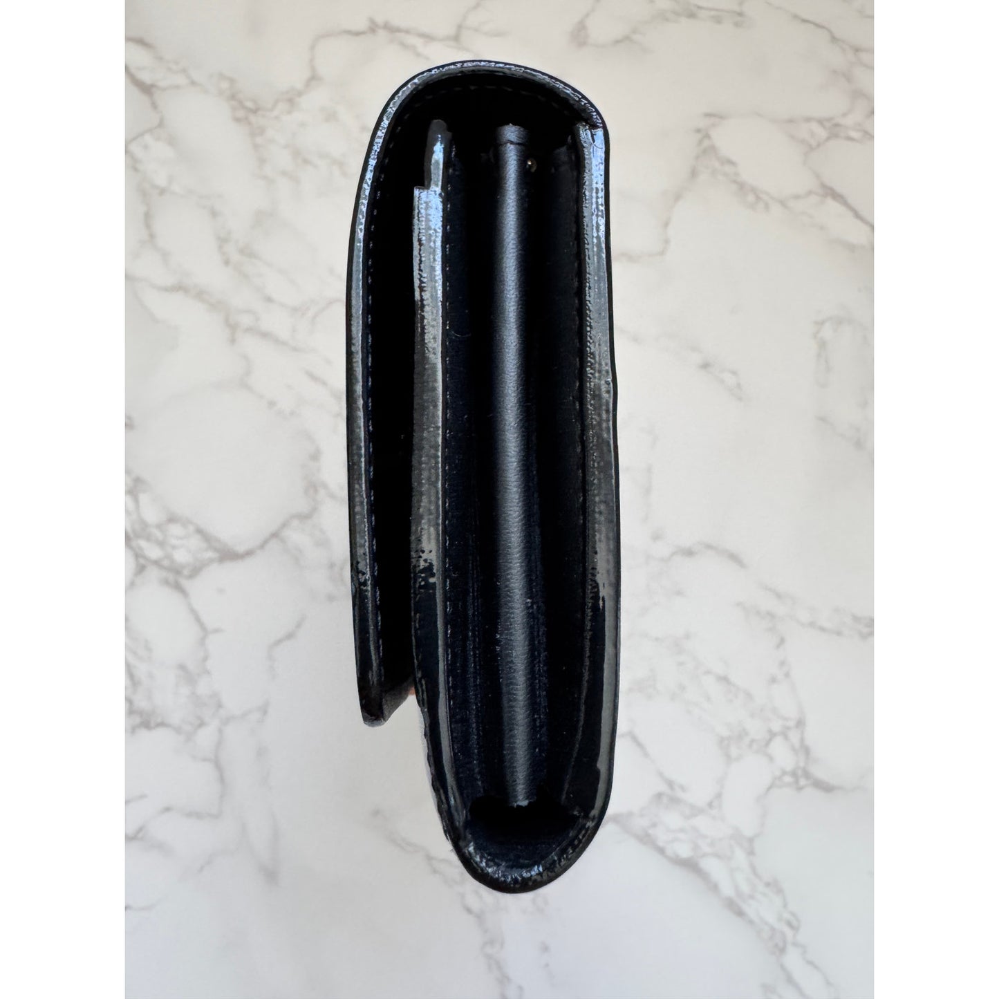 Louise Vuitton Louise Clutch in Black Vernis Patent Leather