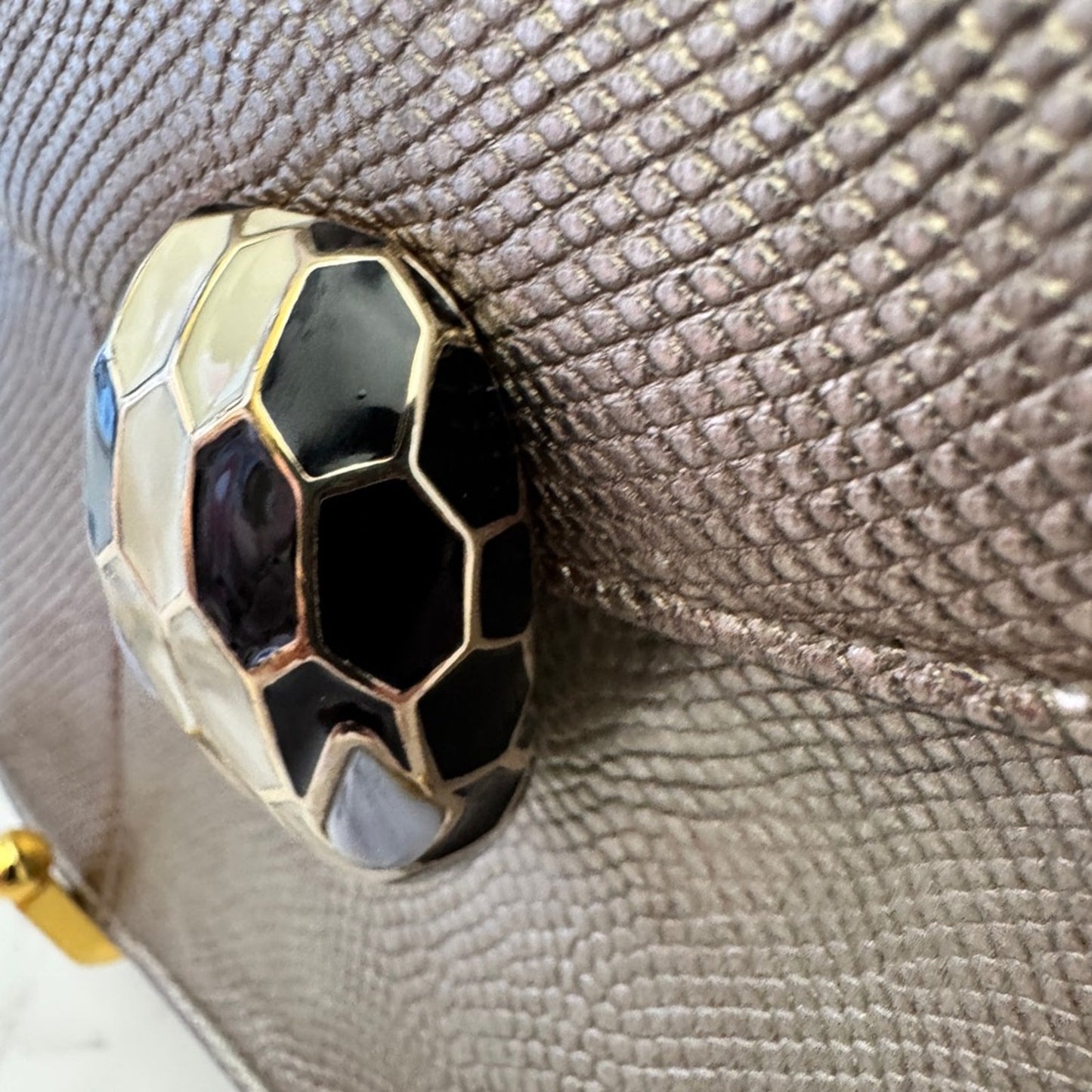 Bvlgari Serpenti Limited Edition Forever Bag in Metallic Leather.