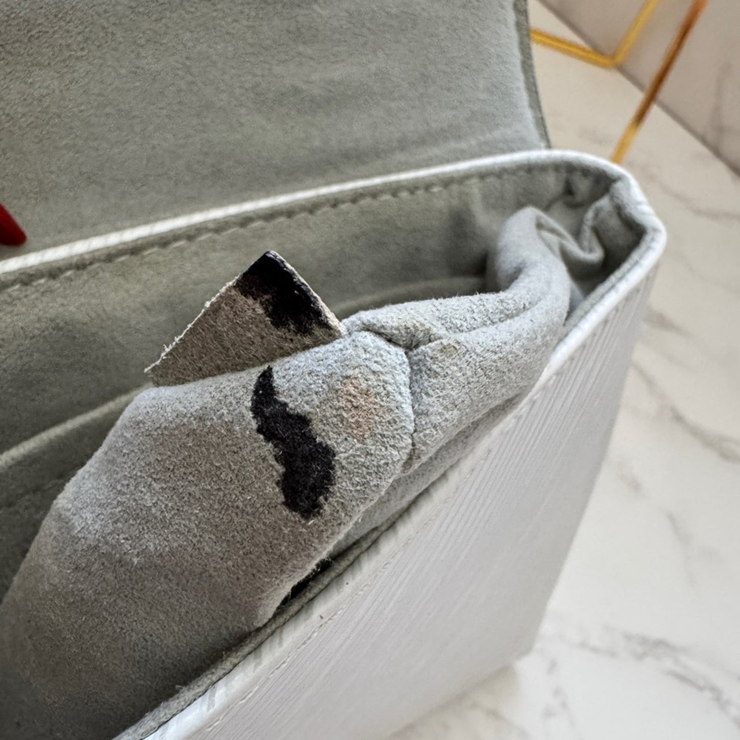 Authentic Louis Vuitton Locky BB in Blanc Epi Leather