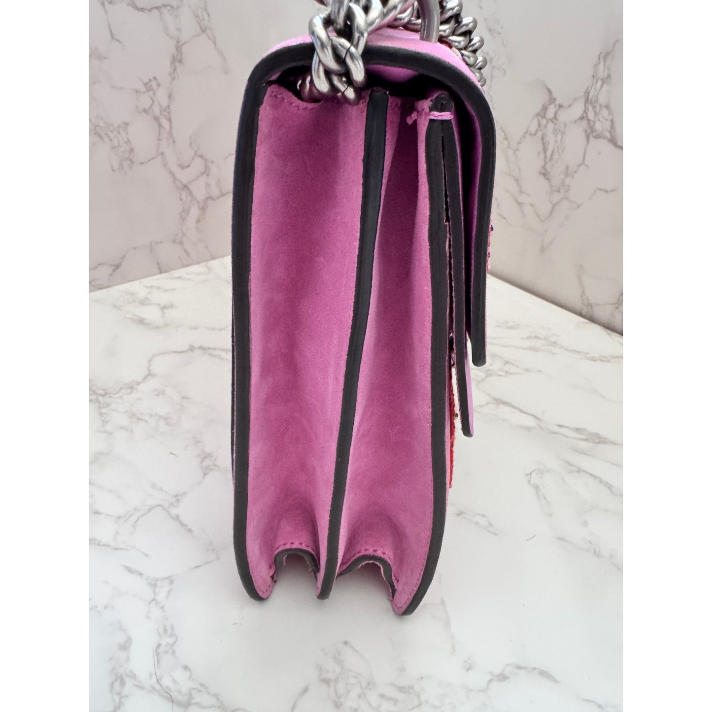 Gucci Dionysus Limited Edition With Embellished Pink Suede