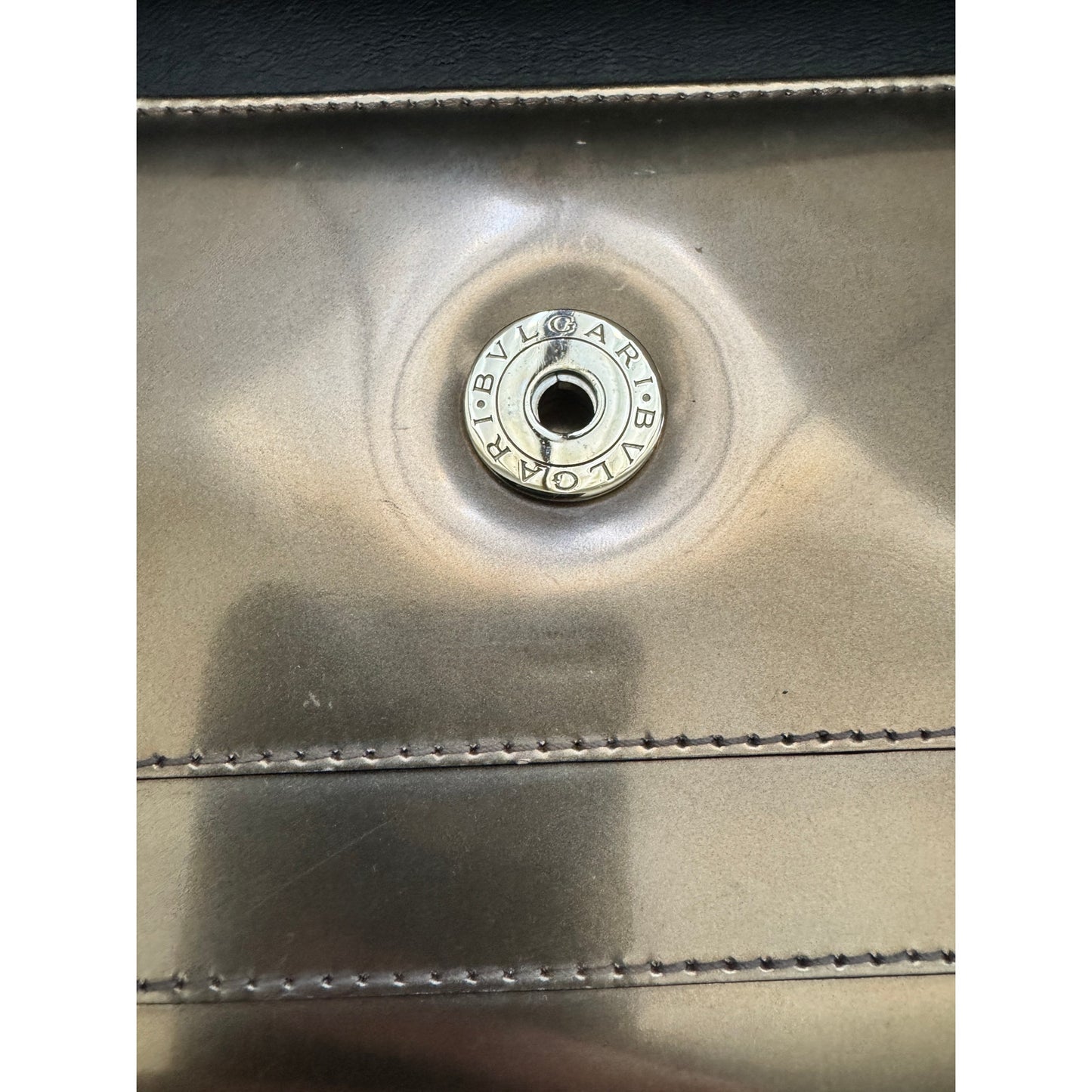 Bvlgari Serpenti Forever Shoulder Bag in Metallic Bronze Patent Leather
