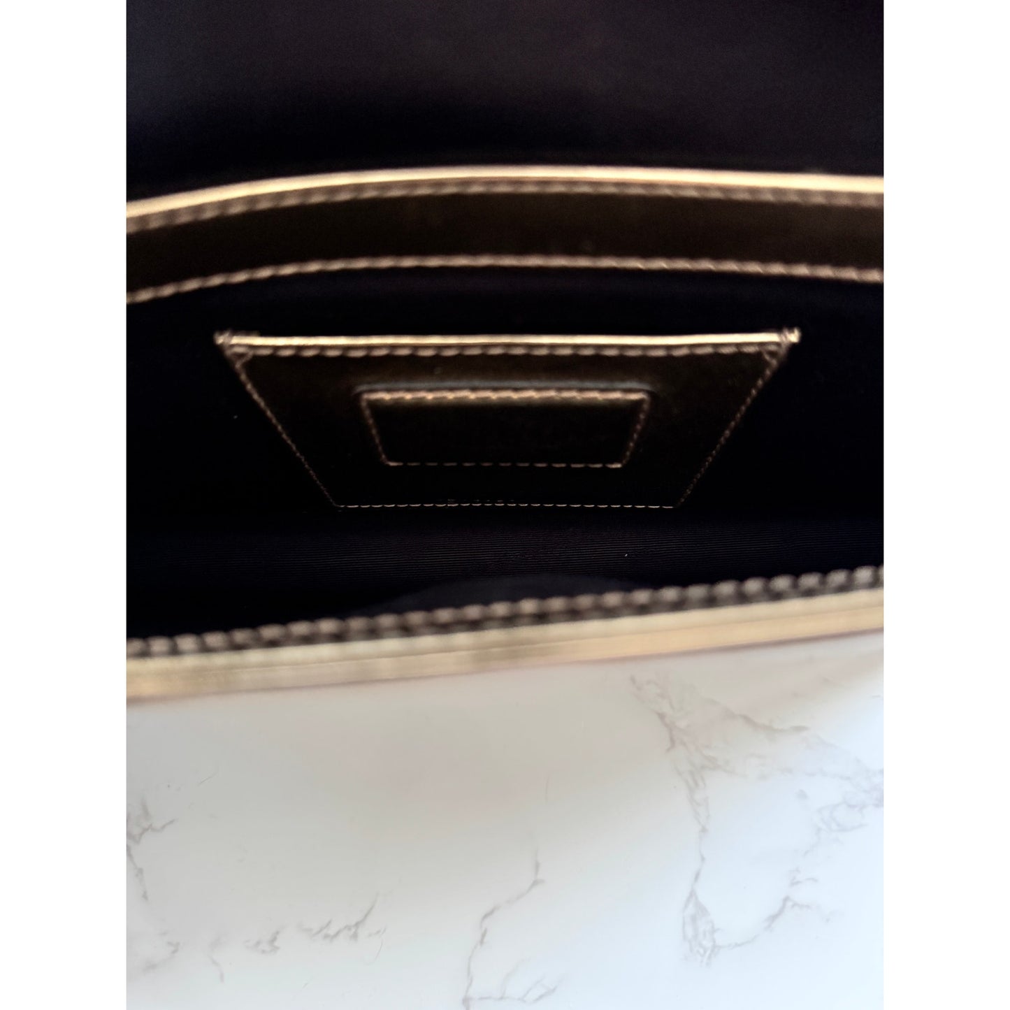 Bvlgari Serpenti Forever Shoulder Bag in Metallic Bronze Patent Leather