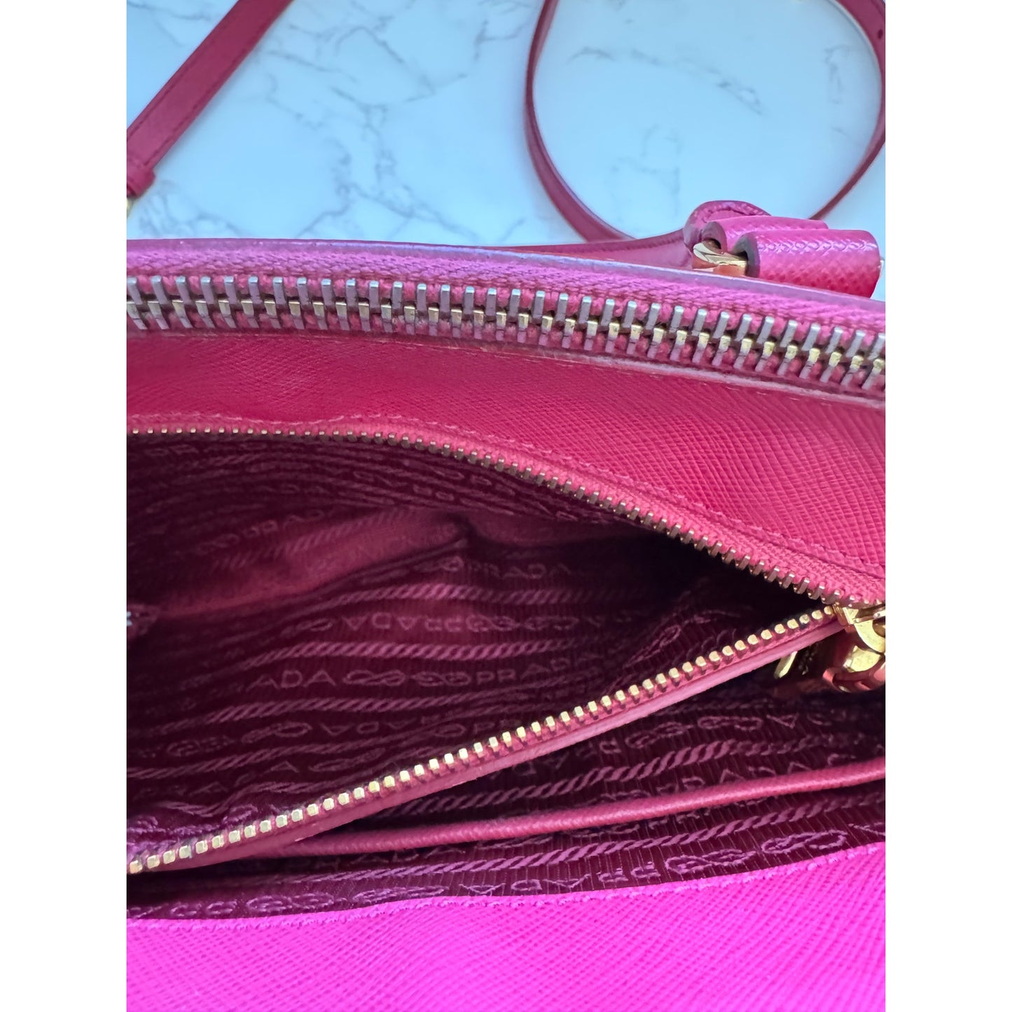 Prada Galleria Pink Small in Saffiano Leather