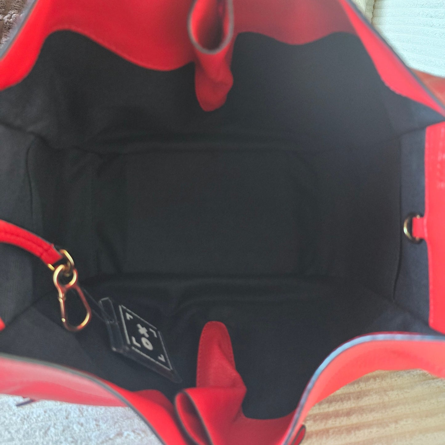 LOEWE Small Hammock Bag Scarlet Red Grained Leather Crossbody Tote