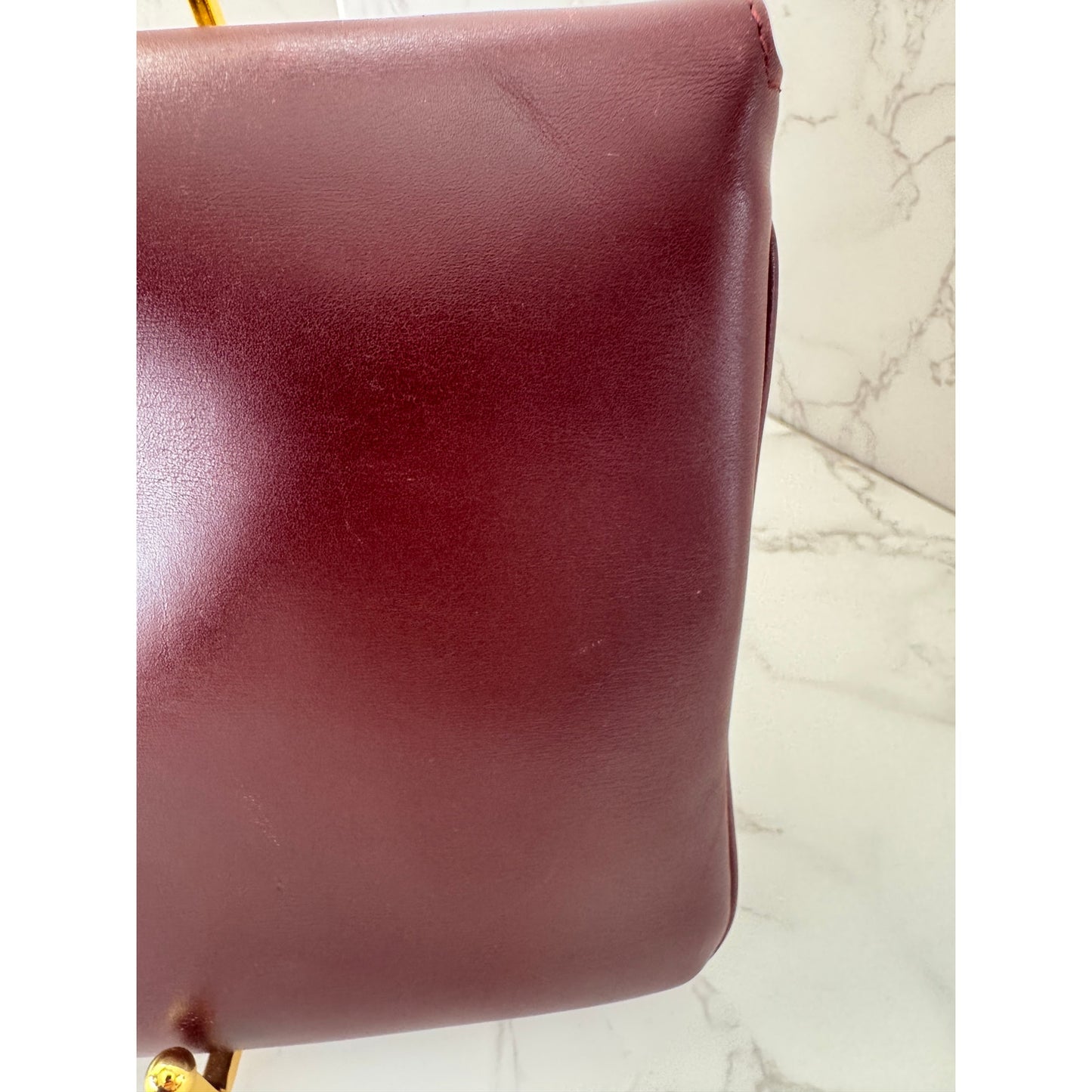 Gucci Rajah Burgundy Leather Clutch