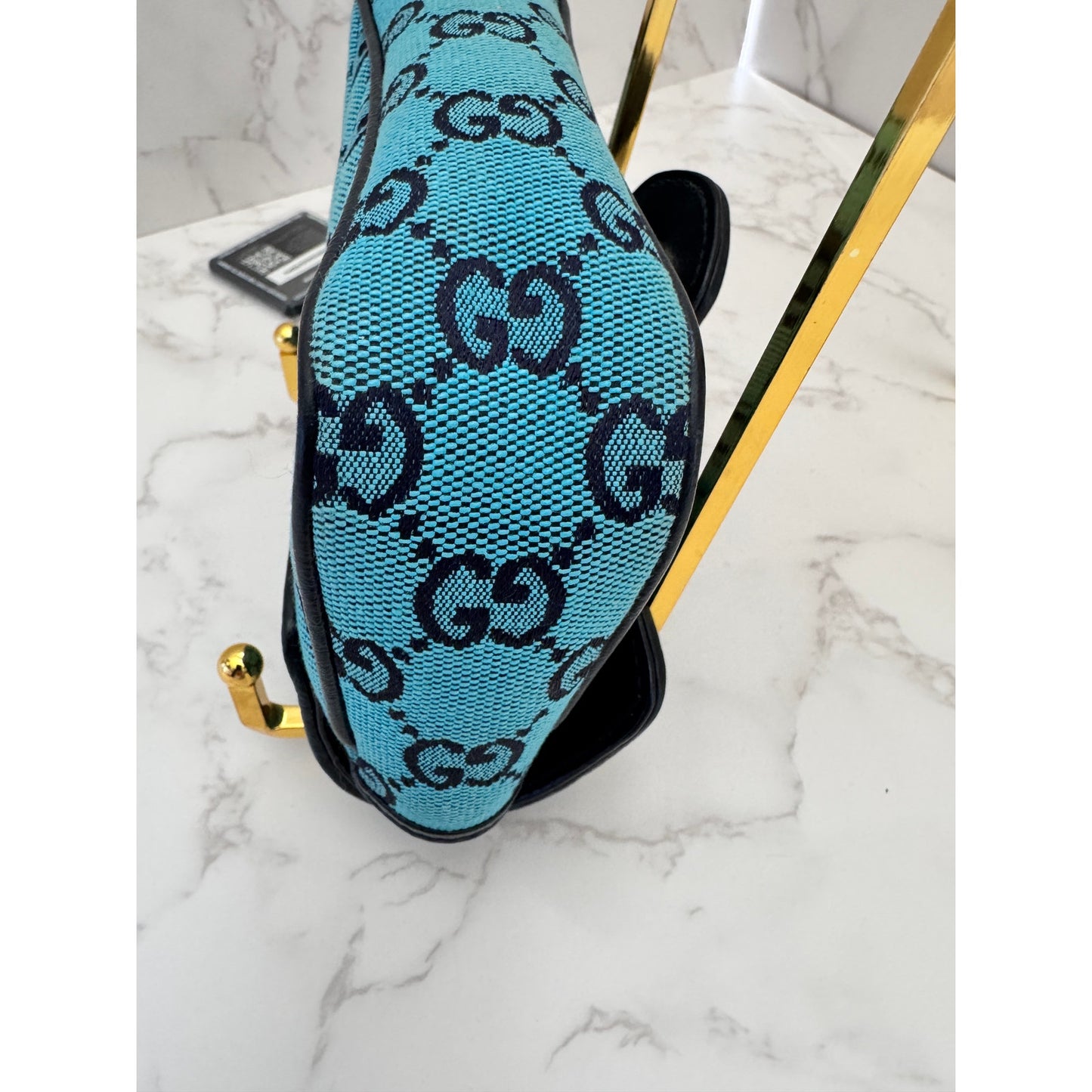 Gucci GG Marmont Super Mini Blue Chain Bag