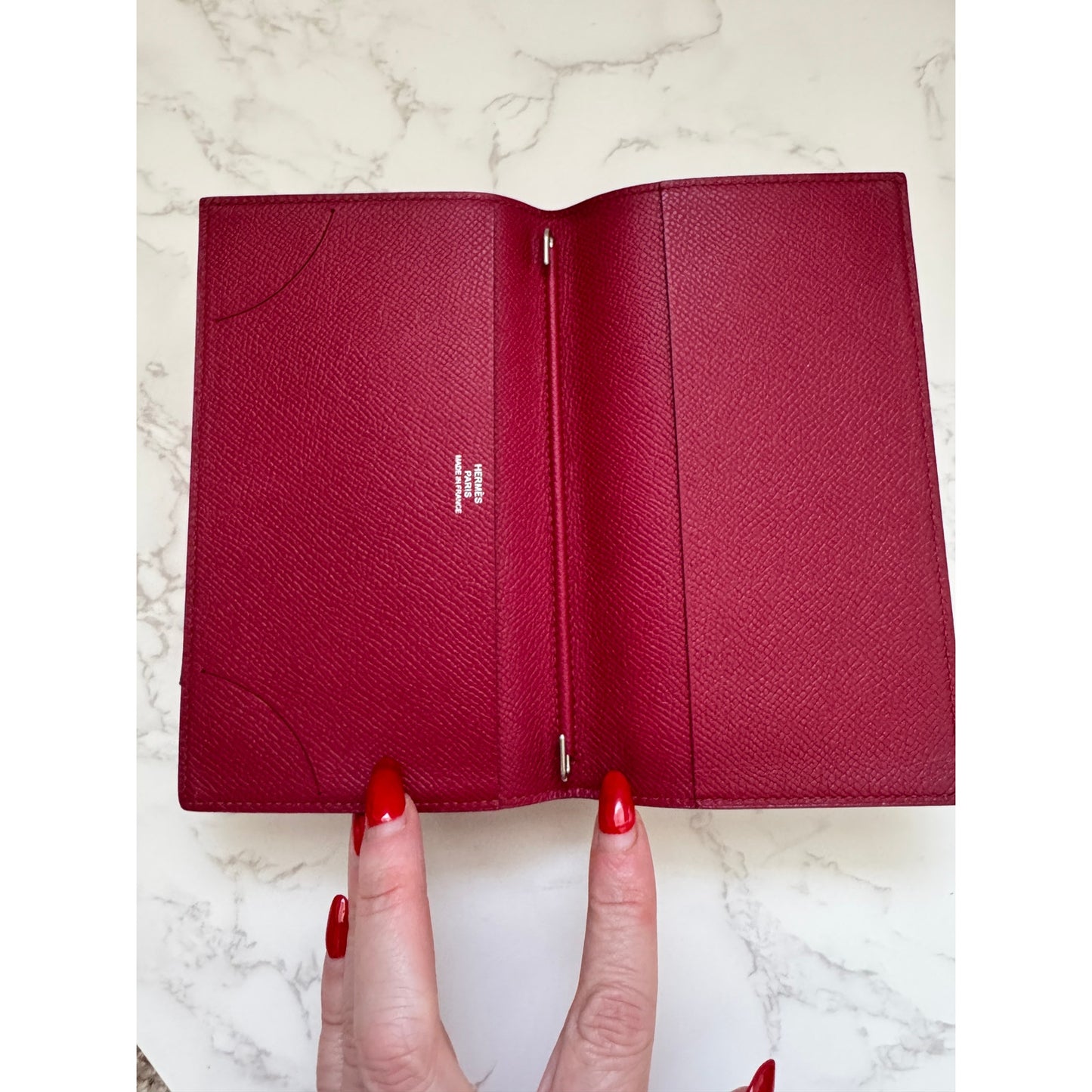 Hermes Vision II Agenda Cover in Red Epsom Calfskin Leather