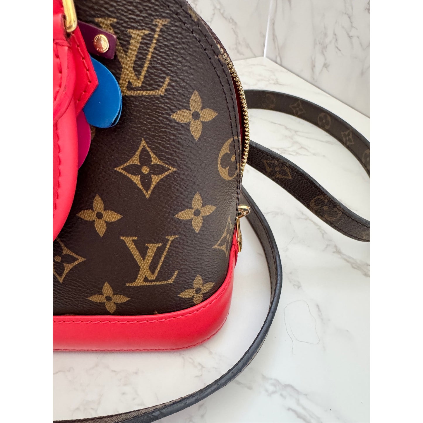 Stunning LV Alma Totem BB Flamingo Limited Edition Bag
