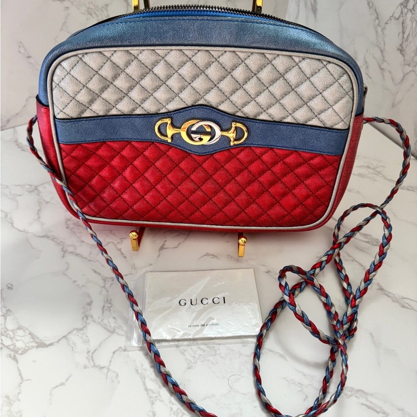 Gucci Laminated Nappa Trapuntata Zumi Shoulder Bag