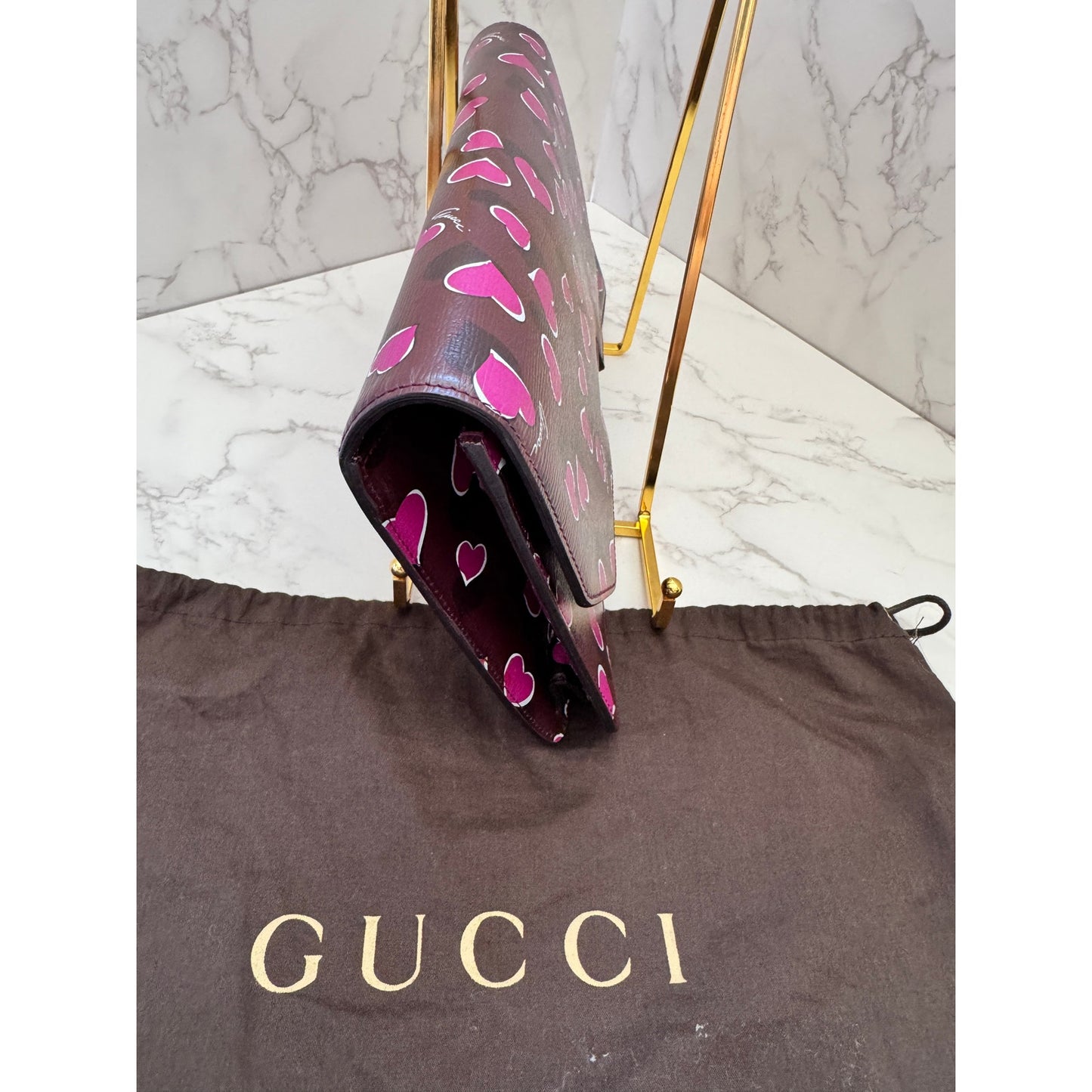 Gucci Heartbeat Shanghai Limited Edition Leather Clutch