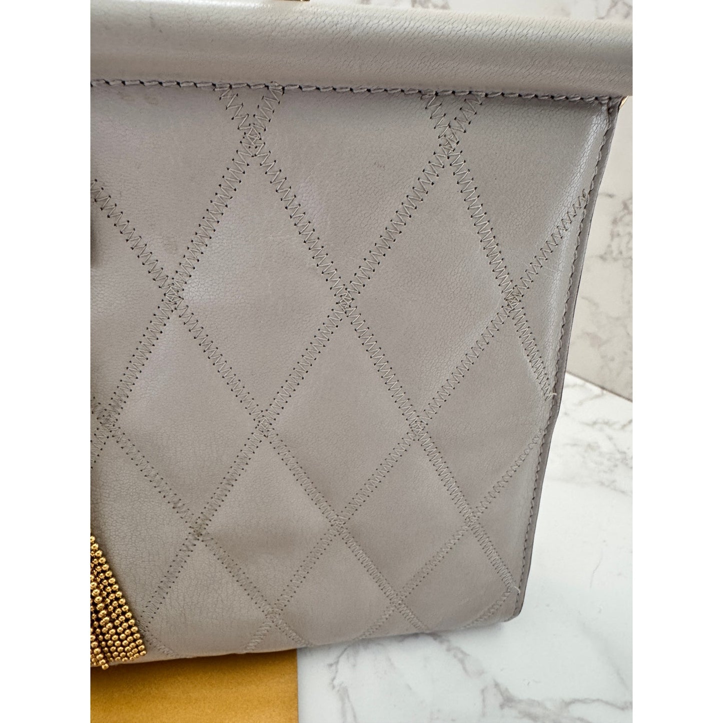 Givenchy Gem Quilted Tassel Clutch/Crossbody