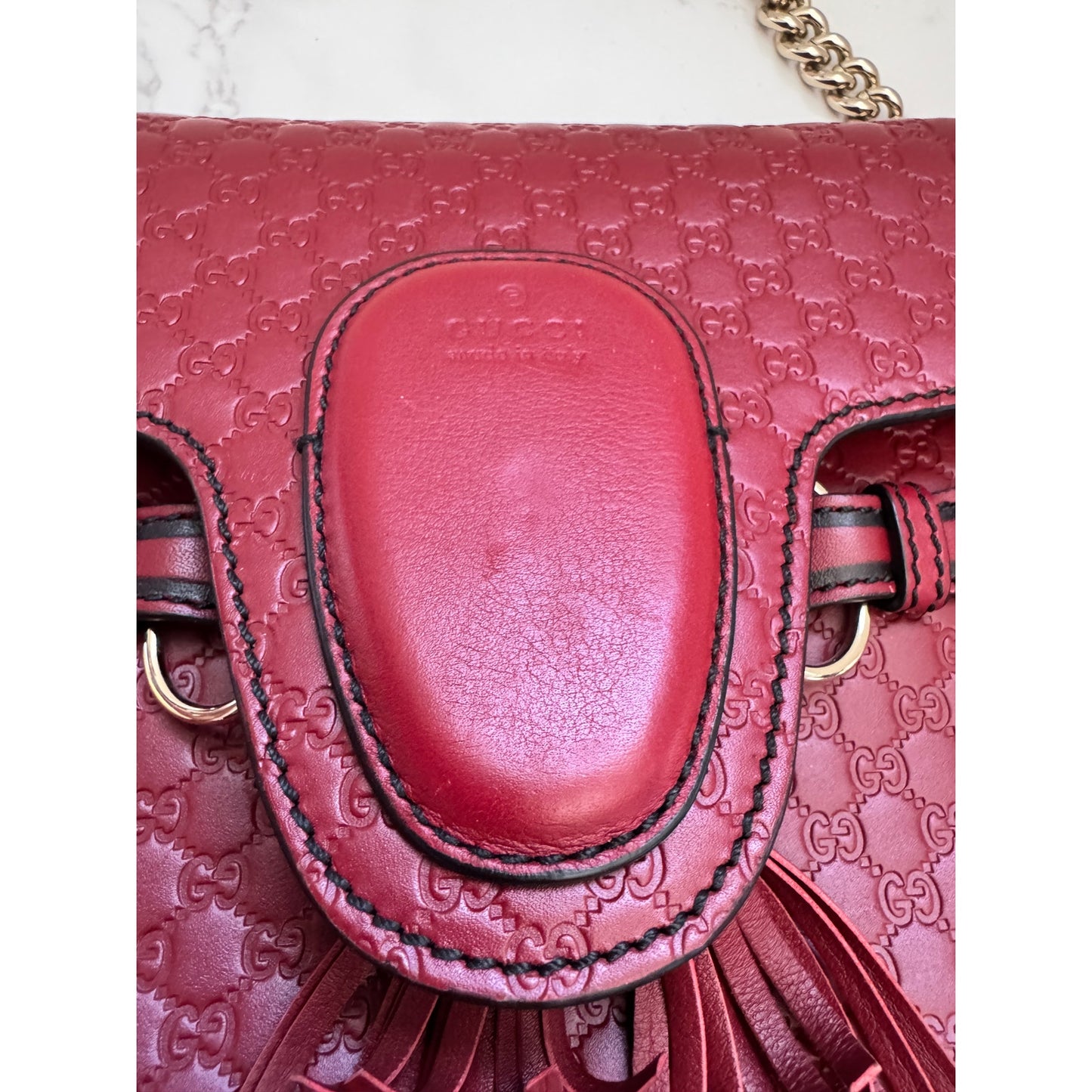 Stunning Gucci Microguccissima Emily Chain Shoulder Bag. Excellent Condition!