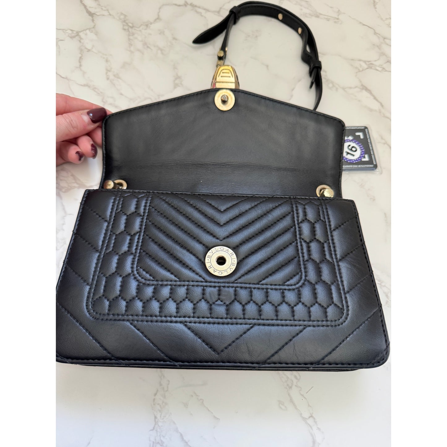 Bvlgari Forever Scaglie Quilted Leather Shoulder Bag