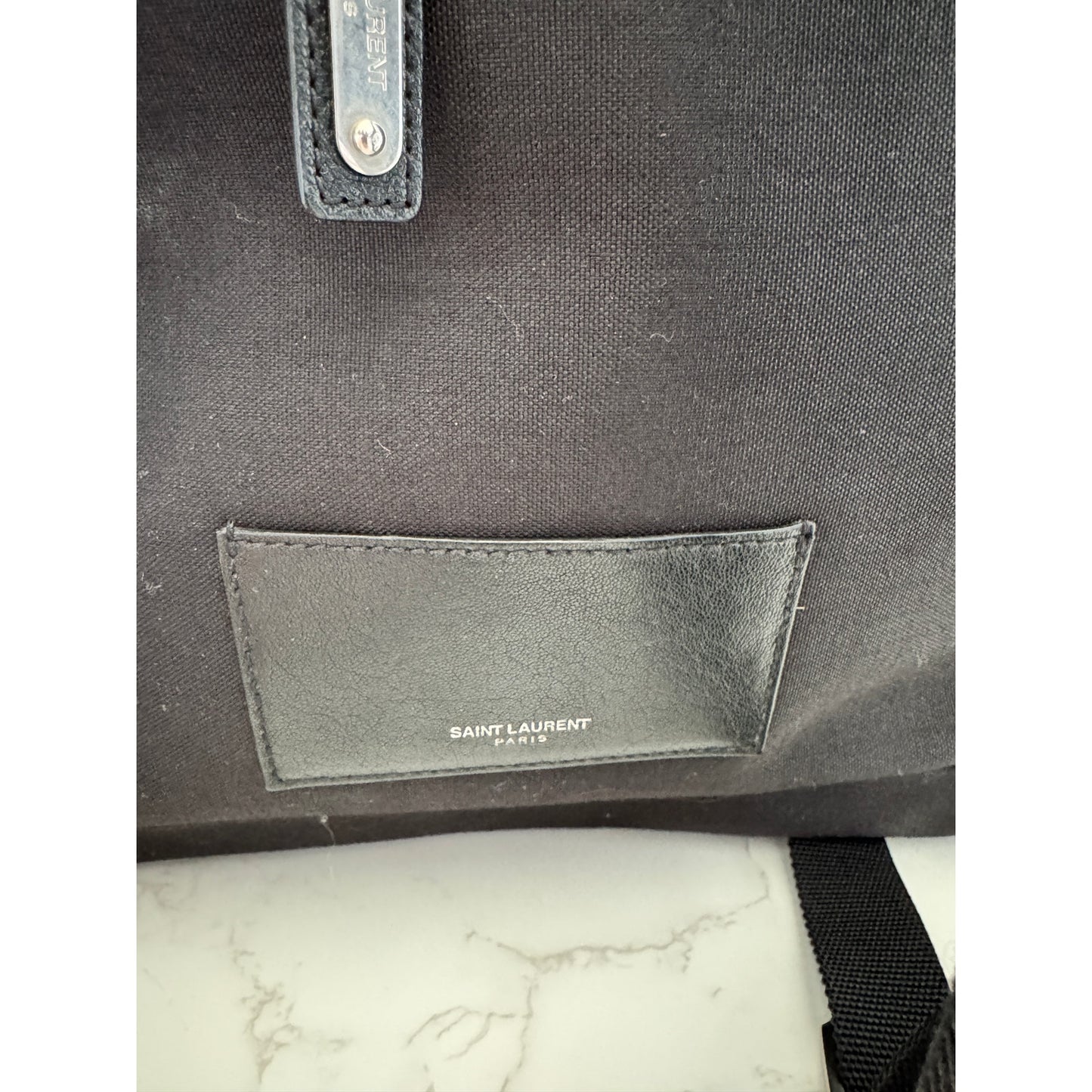 Saint Laurent Canvas City Studded Backpack