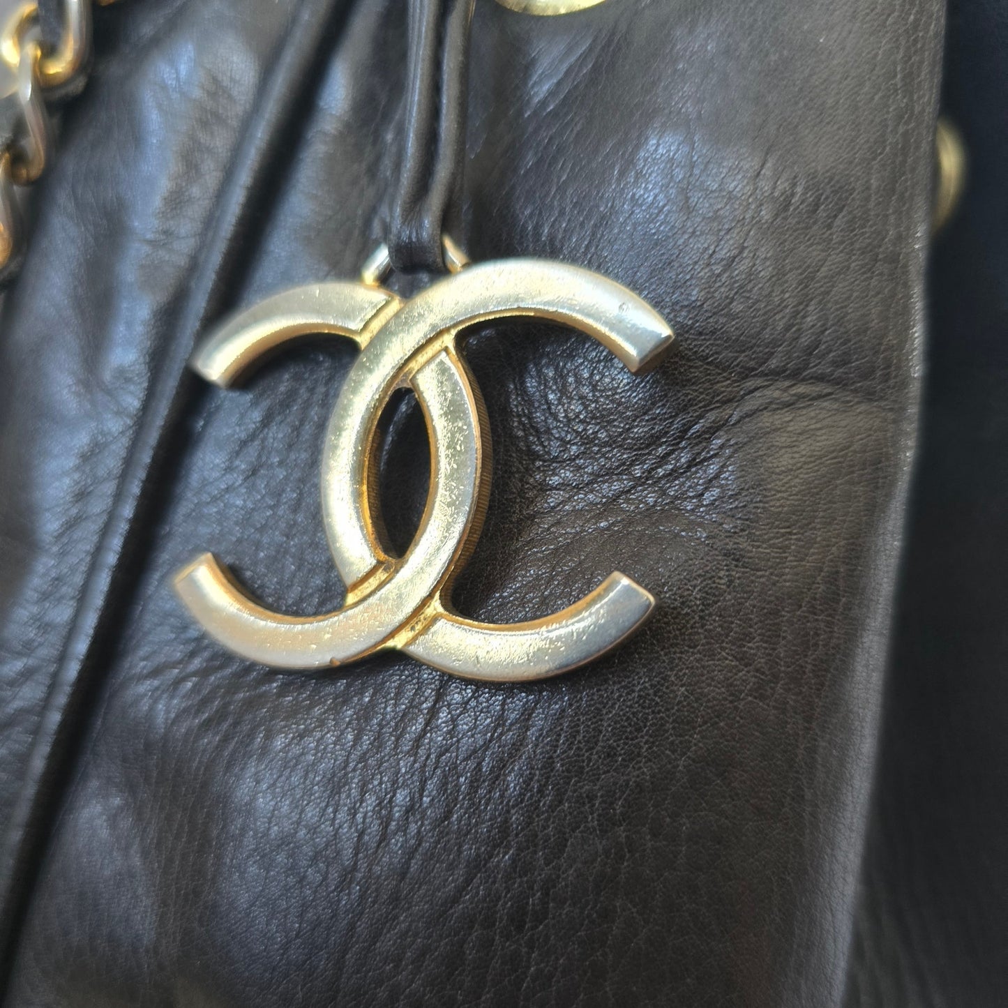 Rare Series 0 Collector's Chanel Vintage Bucket Bag with 24K Gold Hardware