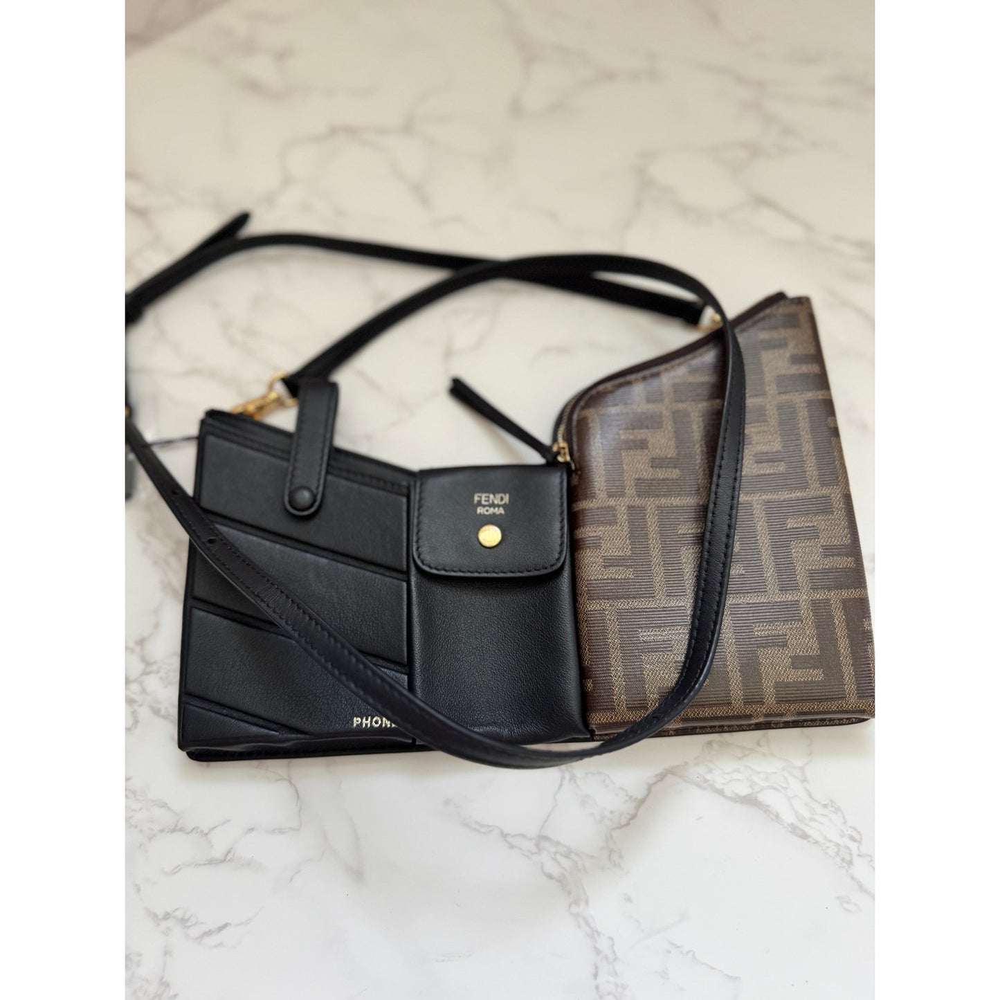 Fendi Mini Zucca 3 Pocket Crossbody Bag