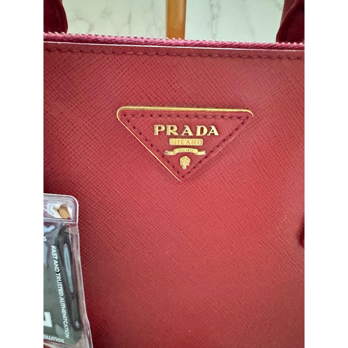 Prada Galleria Medium in Red Saffiano Leather